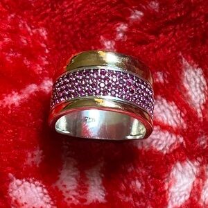 Elegant Silver and Purple Ring